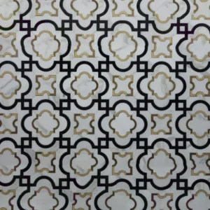 Sofie Calacatta Nero Marquina Brass